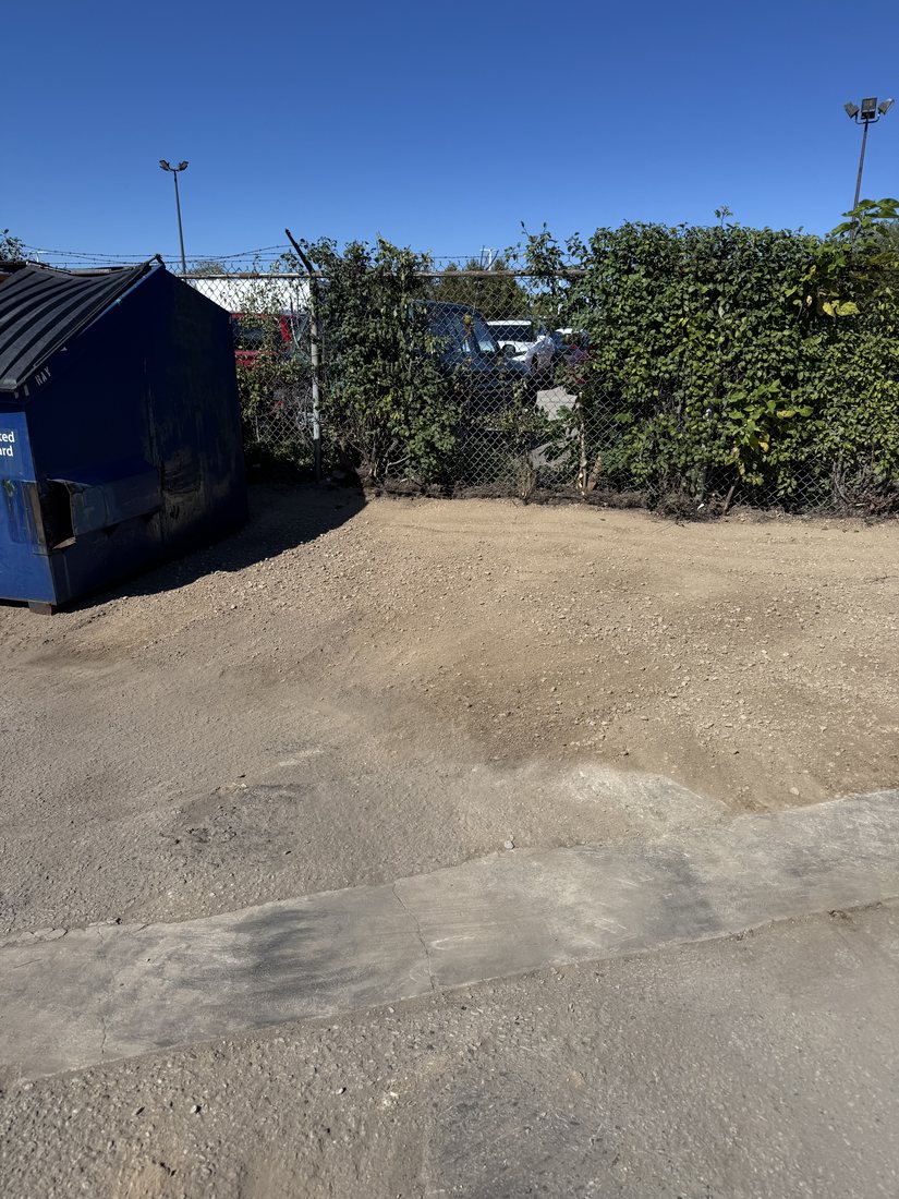 Finished compacted grade along a property access area